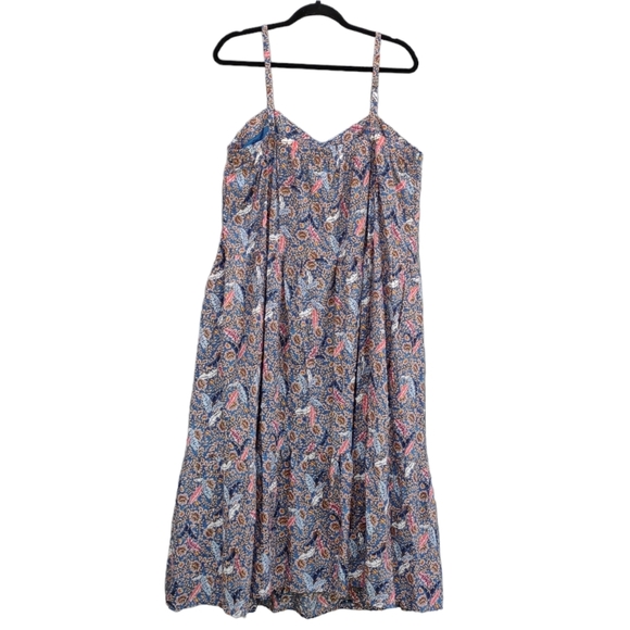 Knox Rose Off the Coast Floral Tiered Boho Midi Sundress XXL - Picture 2 of 9